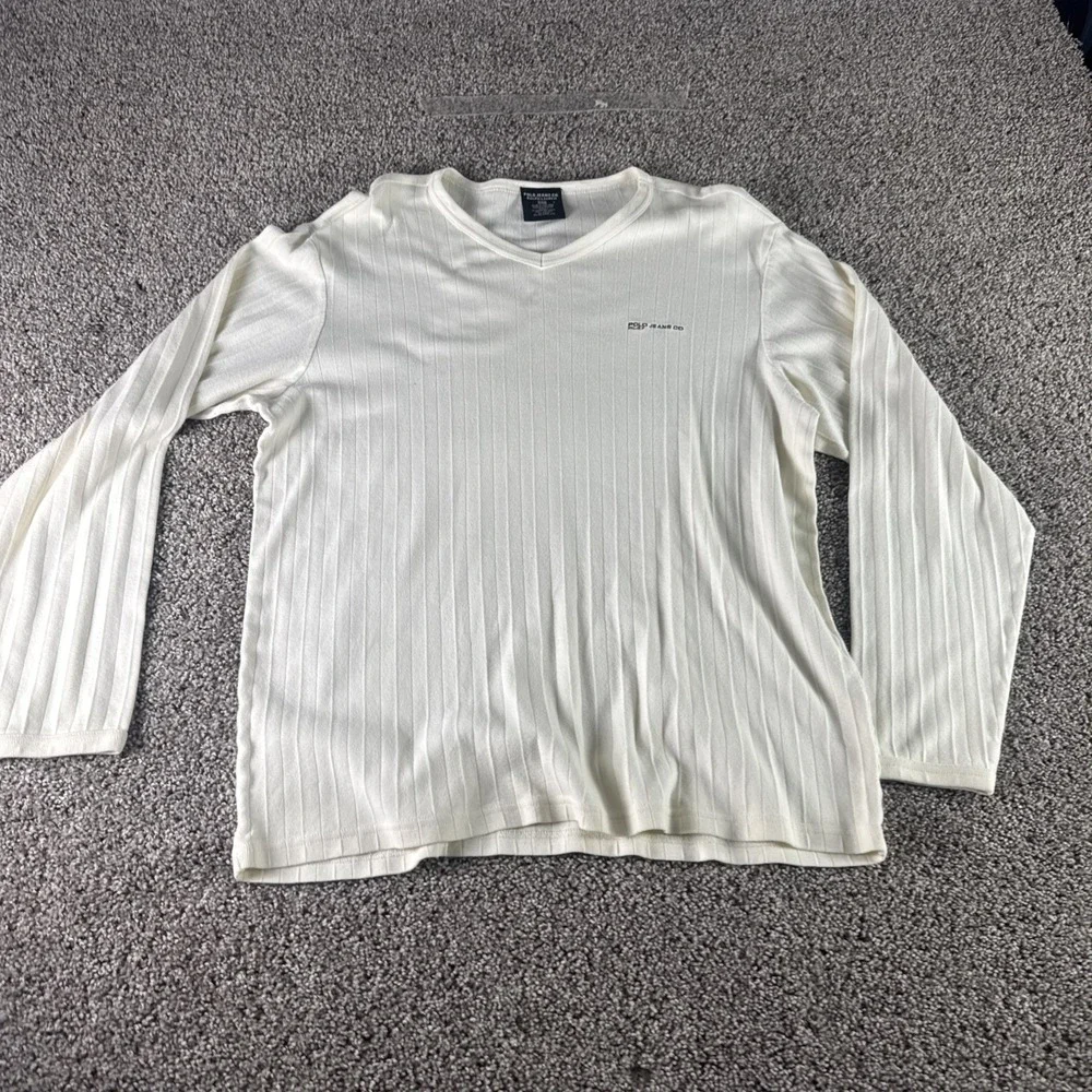 Polo Jeans Ralph Lauren V Neck Shirt Size‎ Large Mens